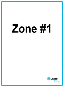 Wall Sign: (Mylan Logo) Zone #1 15"x20" (Mounted on 3mm PVC) Double Sided
