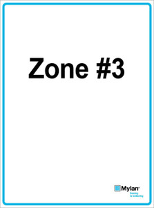 Wall Sign: (Mylan Logo) Zone #3 15"x20" (Mounted on 3mm PVC) Double Sided