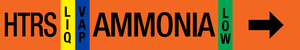 Ammonia Pipe Marking Label - High Temperature Recirculated Suction