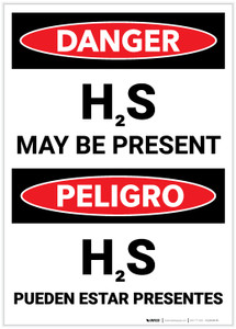 Danger: Bilingual Spanish Hydrogen Sulfide May Be Present - Label