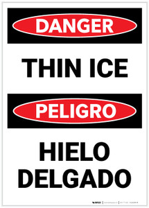 Danger: Thin Ice Bilingual Spanish - Label