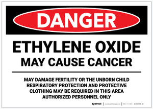 Danger: Ethylene Oxide May Cause Cancer - Label