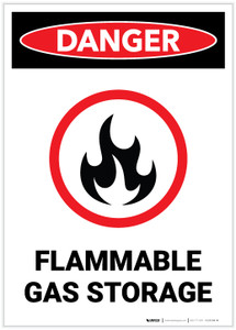 Danger: Flammale Gas Storage - Label