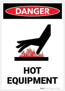 Danger: Hot Equipment Portrait - Label