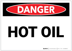 Danger: Hot Oil - Label