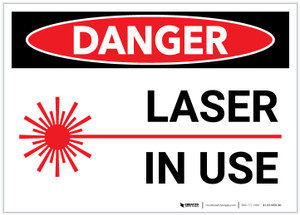 Danger: Laser In Use - Label