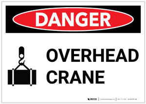 Danger: Overhead Crane - Label