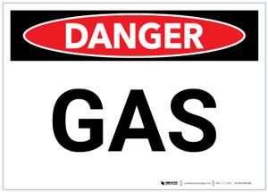 Danger: Gas Landscape - Label