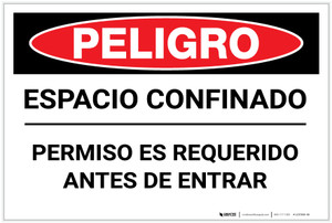 Danger: Spanish Permit Required - Label