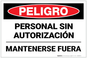 Danger: Unauthorized Personnel Keep Out Spanish Landscape - Label