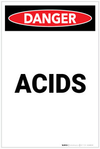 Danger: Acids Portrait - Label
