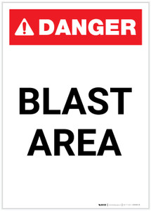 Danger: Blast Area Portrait - Label