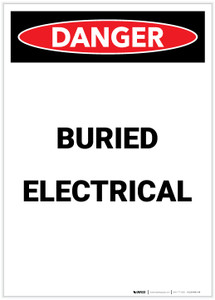 Danger: Buried Electrical Portrait - Label