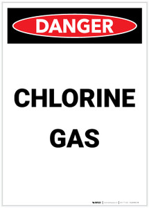 Danger: Chlorine Gas Portrait - Label