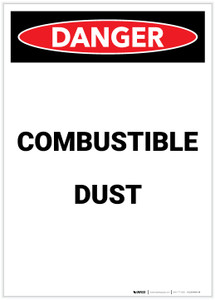 Danger: Combustible Dust Portrait - Label