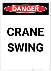 Danger: Crane Swing Portrait - Label