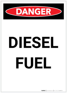 Danger: Diesel Fuel Portrait Portrait - Label