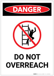 Danger: Do Not Overreach with Icon Portrait - Label