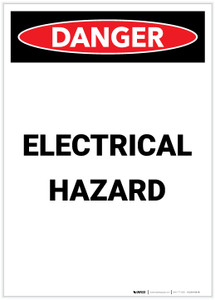 Danger: Electrical Hazard Portrait - Label