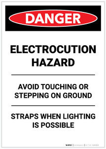 Danger: Electrocution Hazard Avoid Touching Portrait - Label
