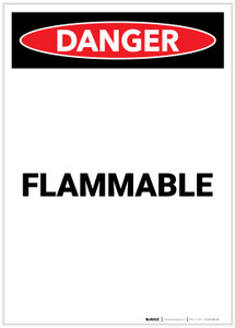 Danger: Flammable Portrait - Label