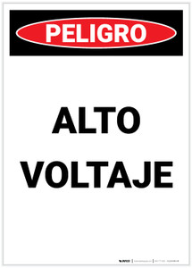 Danger: High Voltage Spanish Portrait - Label