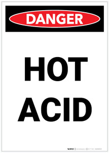 Danger: Hot Acid Portrait - Label