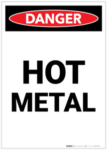 Danger: Hot Metal Portrait - Label