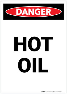 Danger: Hot Oil Portrait - Label