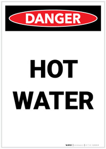 Danger: Hot Water Portrait - Label