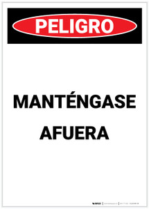 Danger: Keep Out (Spanish) Portrait - Label