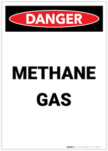 Danger: Methane Gas Portrait - Label