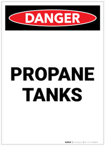 Danger: Propane Tanks Portrait - Label