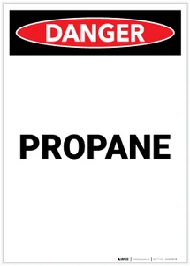 Danger: Propane Portrait - Label