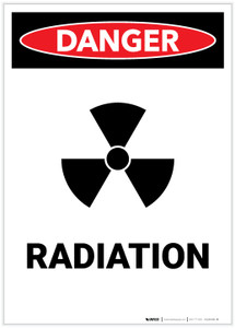 Danger: Radiation with Icon Portrait - Label