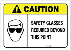 Caution: Safety Glasses Required Beyond This Point ANSI- Label