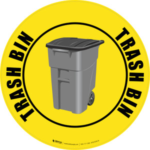Trash Bin Floor Sign