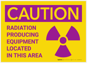 Caution: Radiation Producing Equipment - Label