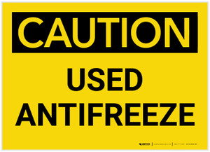 Caution: Used Antifreeze - Label