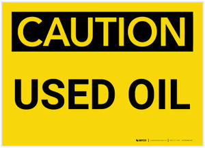Caution: Used Oil - Label