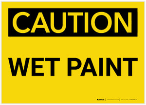 Caution: Wet Paint - Label
