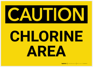 Caution: Chlorine Area - Label