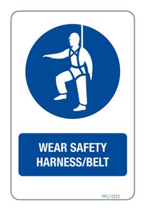 Wear Safety Harness Label PPL10253