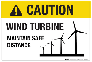 Caution - Wind Turbine - Wall Sign