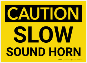 Caution: Slow Sound Horn - Label