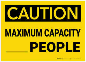 Caution: Maximum Capacity People - Label