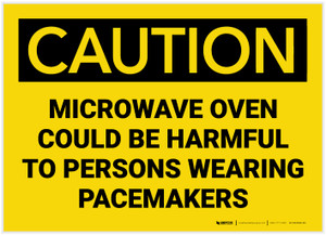 Caution: Microwave Oven Could be Harmful to Persons Wearing Pacemakers - Label