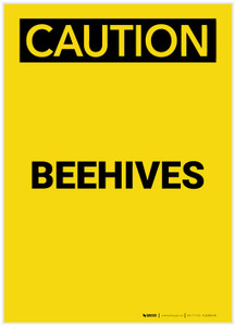 Caution: Beehives Portrait - Label Caution: Beehives Portrait - Label