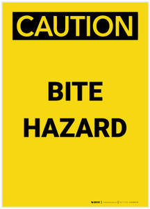 Caution: Bite Hazard Portrait - Label