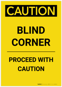 Caution: Blind Corner Portrait - Label